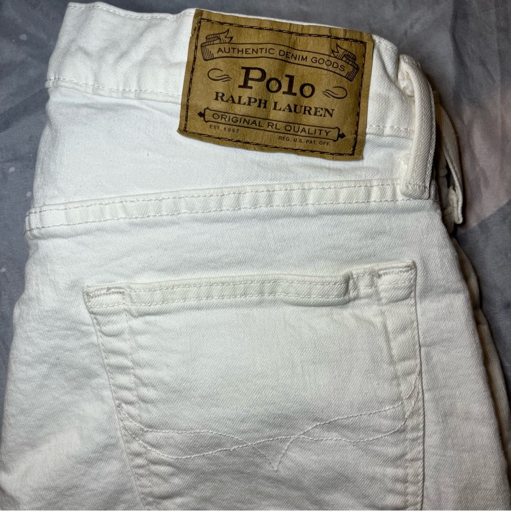 Polo Ralph Lauren Varick Slim Straight Jeans Men’s 30x30 White Stretch Denim - Picture 2 of 13